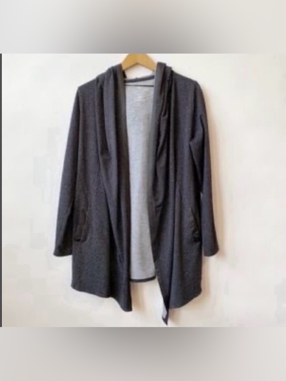 Juicy Couture Duster Cardigan Black & Silver Stripped hoodie
Size Large